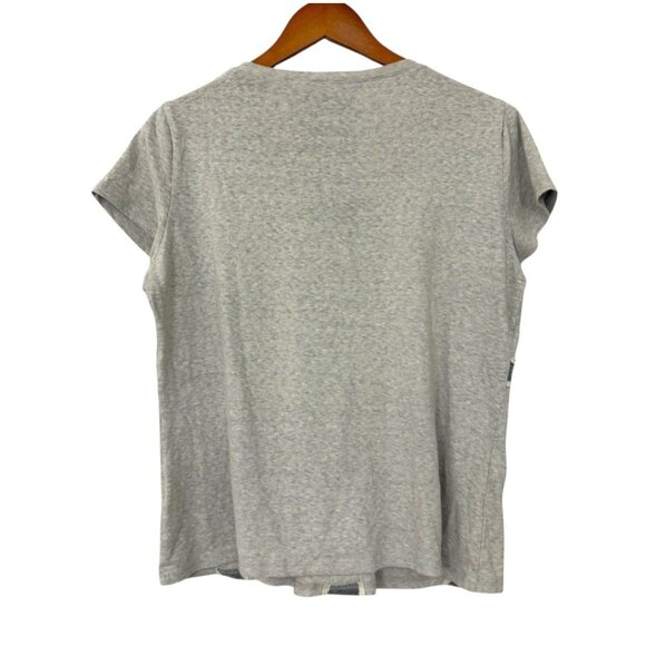 L.A.M.B. Gwen Stefani Union Jack Top T-Shirt Gray 2008 Y2K Retro Women's Size XL - Picture 2 of 7